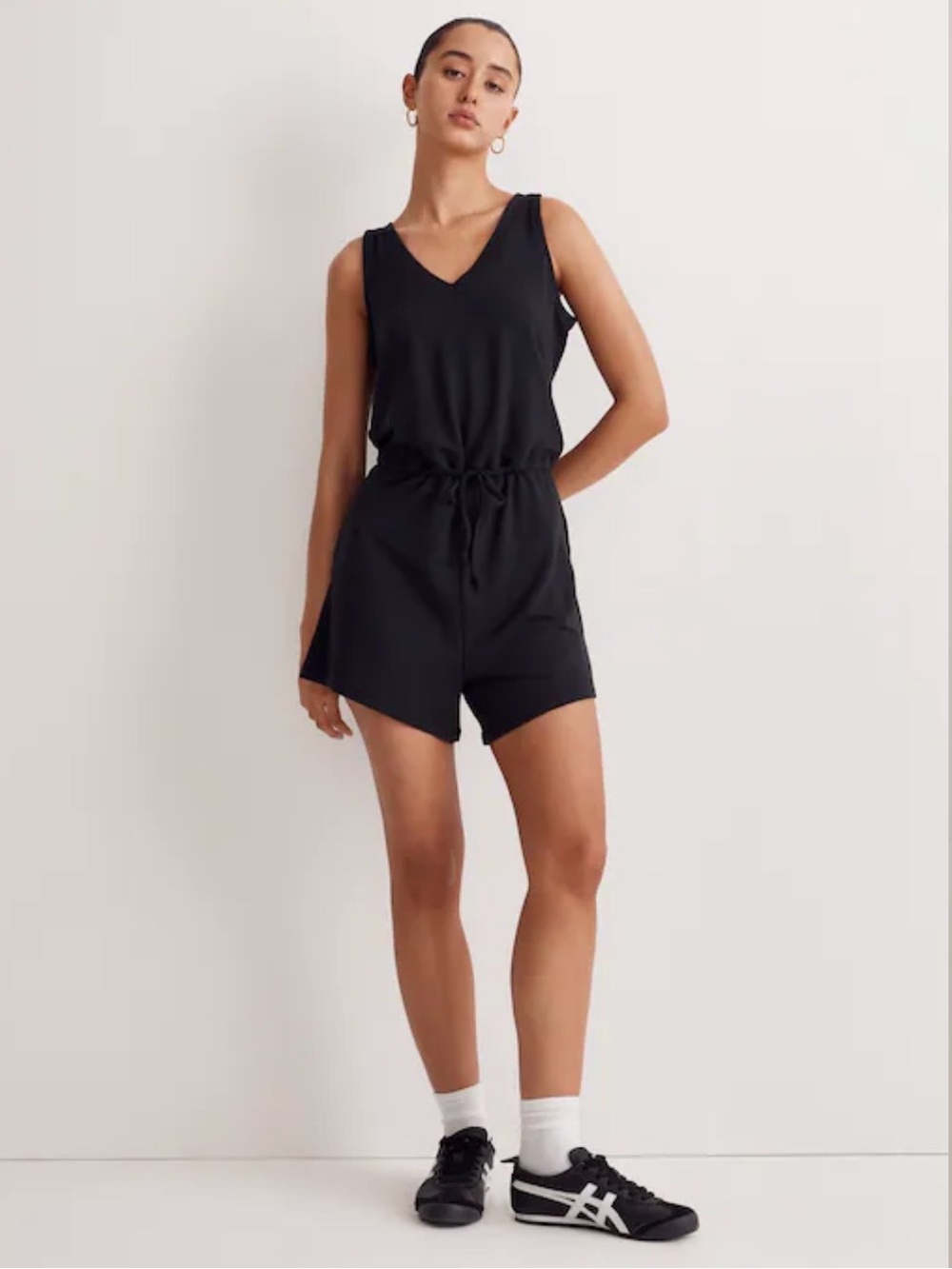 Madewell Black V-Neck Romper